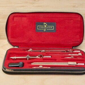 Vintage Proebster Germany Technical Drawing Set Compass Drafting